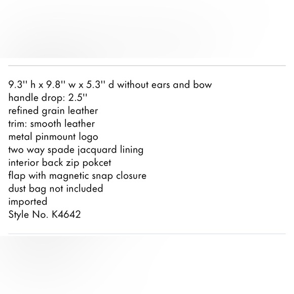 Brand new Kate Spade mini mouse backpack - Picture 4 of 7